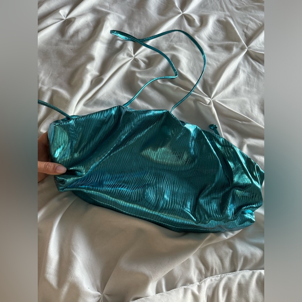 8 Other Reasons Metallic Teal Bag